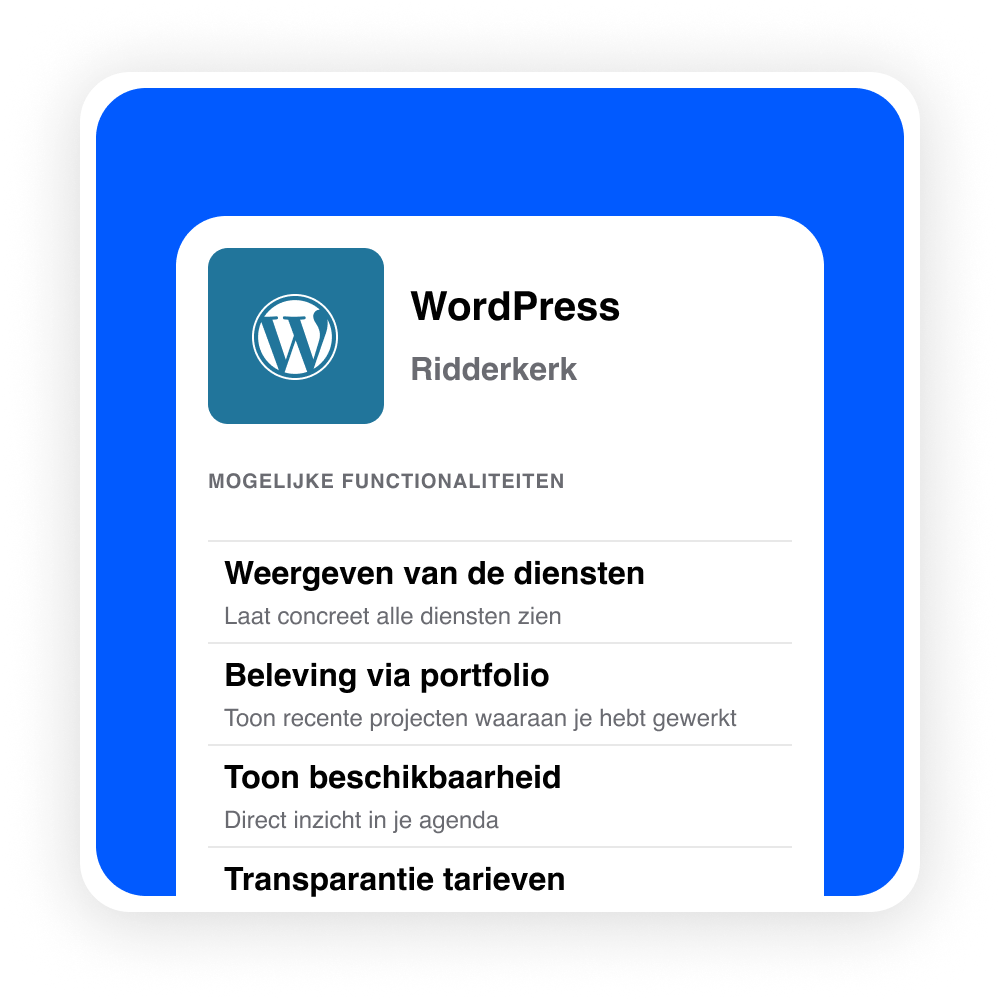 Wordpress ridderkerk wedesign